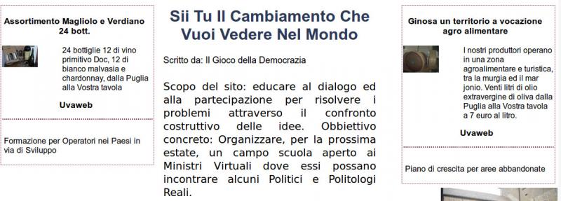 Il Progetto della Mia Organizzazione può essere abbinato a diverse Pubblicità