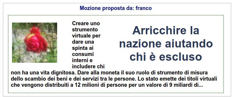 Come Cittadino, Posso sottoporre una Mozione